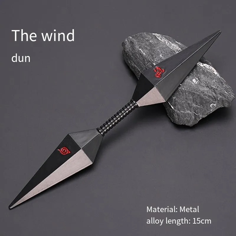 Japanese Naruto Anime Figure Peripheral Props Ninja Alloy Kunai Toy Bitterless Zabuza Flying Thunder God Boy Gift Action Figures. 