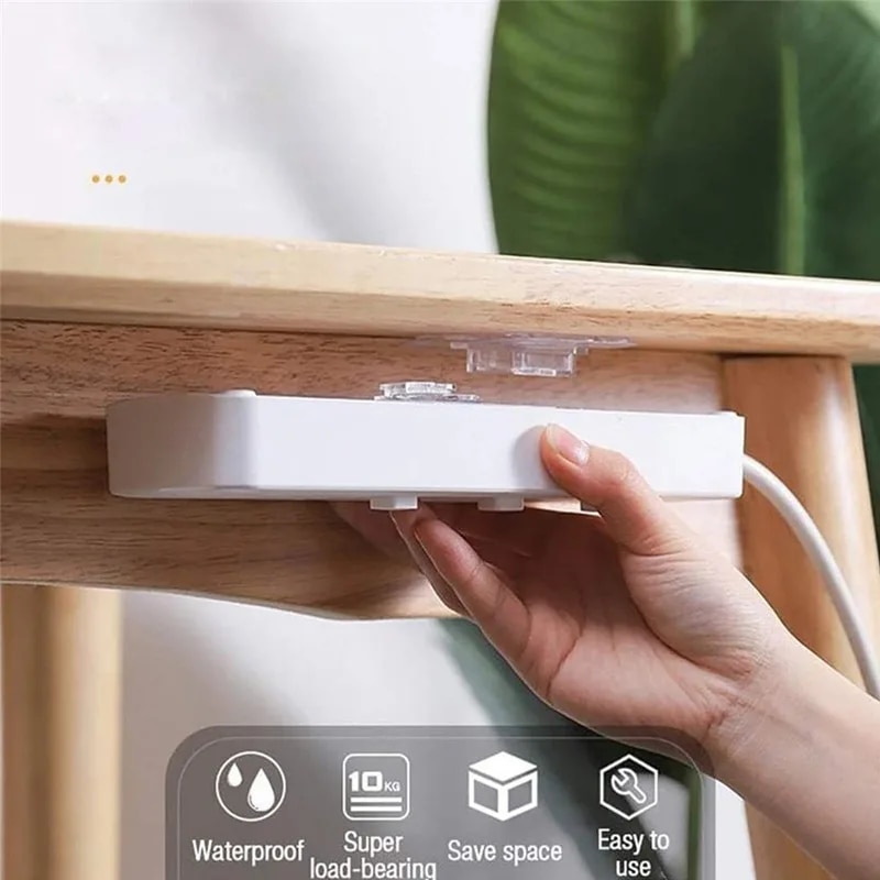 Feelife móc treo móc treo tường dính hai mặt giá đỡ ổ cắm ổ cắm móc hút núm hút cao su trong suốt mạnh mẽ cho nhà bếp phòng tắm