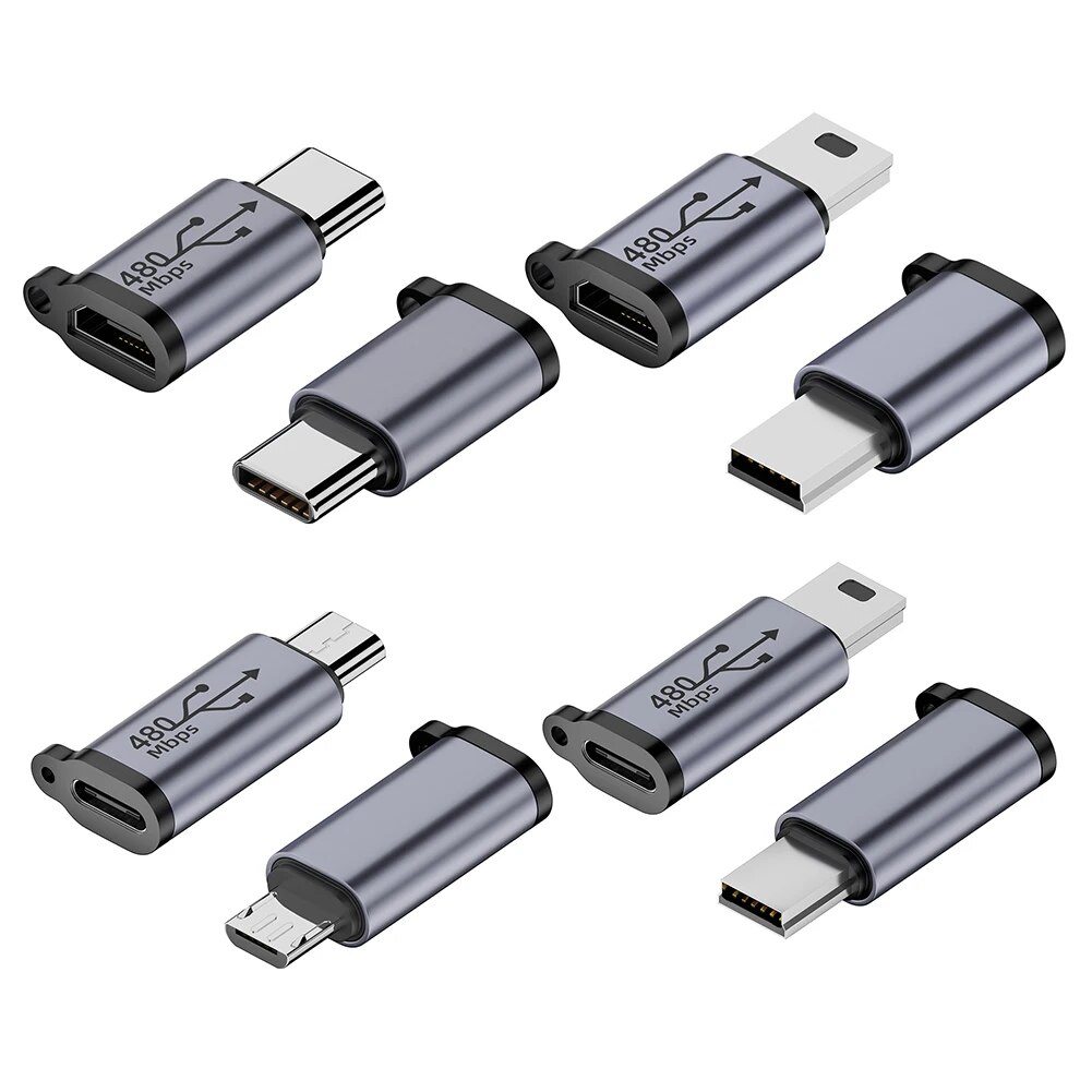 2Pcs%20Type%20C%20Female%20To%20Micro%20USB%20Male%20Converter%20480Mbps%20Micro%20USB%20Female%20To%20Type%20C/Mini%20USB%20Connector%205V%202A%20for%20Phone/Tablet/PC%20-%20Image%208