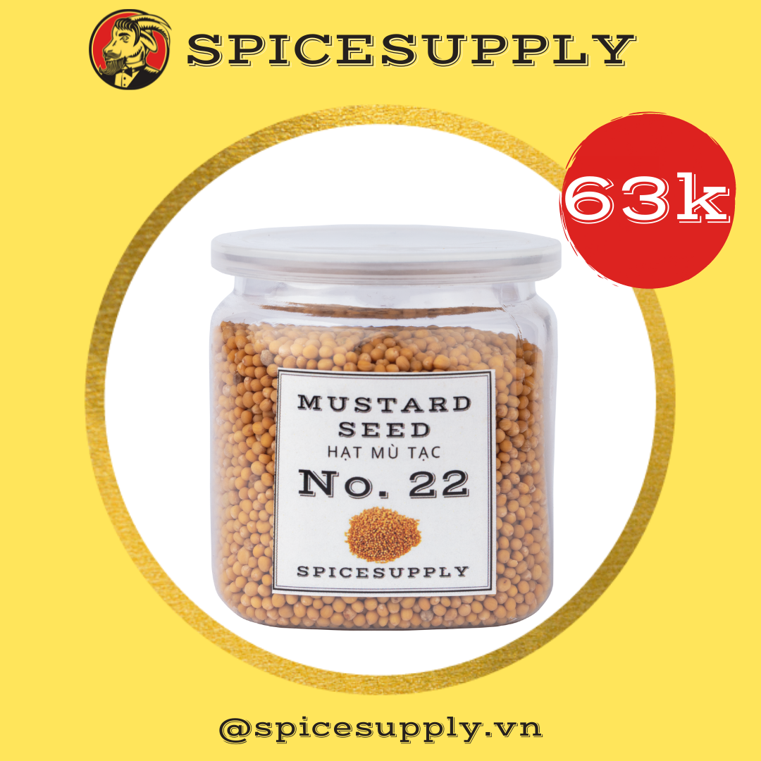 [HCM]Hũ 100g Mustard Seed - Hạt Mù Tạt Vàng SPICESUPPLY Việt Nam Ướp Thịt Chiên Gà Kfc
