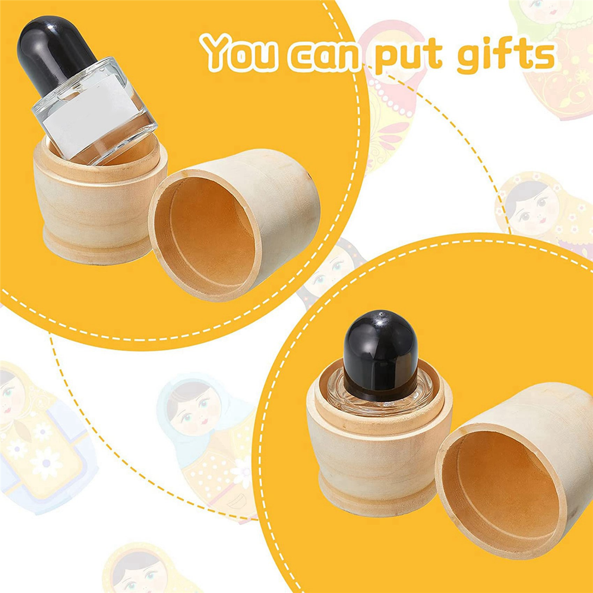 25X Unpainted Russian Nesting Dolls DIY Blank Nesting Dolls Unfinished Nesting Doll Kit Matryoshka Nesting Dolls