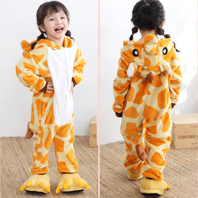 Children Kigurumi Giraffe Onesie Animal Jumpsuit Cosplay Pyjama