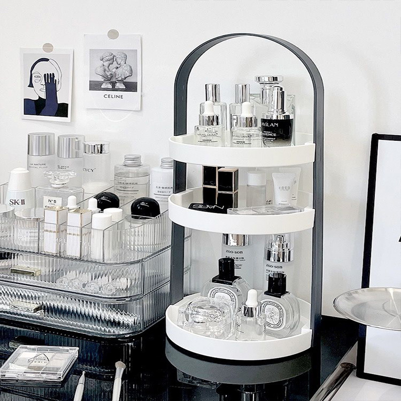 Makeup storage box ins style dresser storage rack ins cosmetics storage multi-functional heightening rack multiple layers Save space