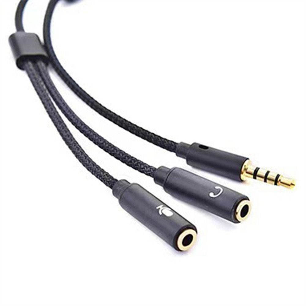 Music Listening Mobile Phone 3.5mm Male Headphone Cable Mic Audio Cable ...