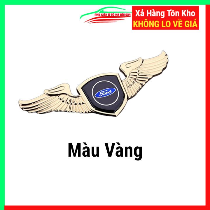 Logo cánh chim thiên thần xe FORD trang trí ô tô mạ màu vàng/bạc