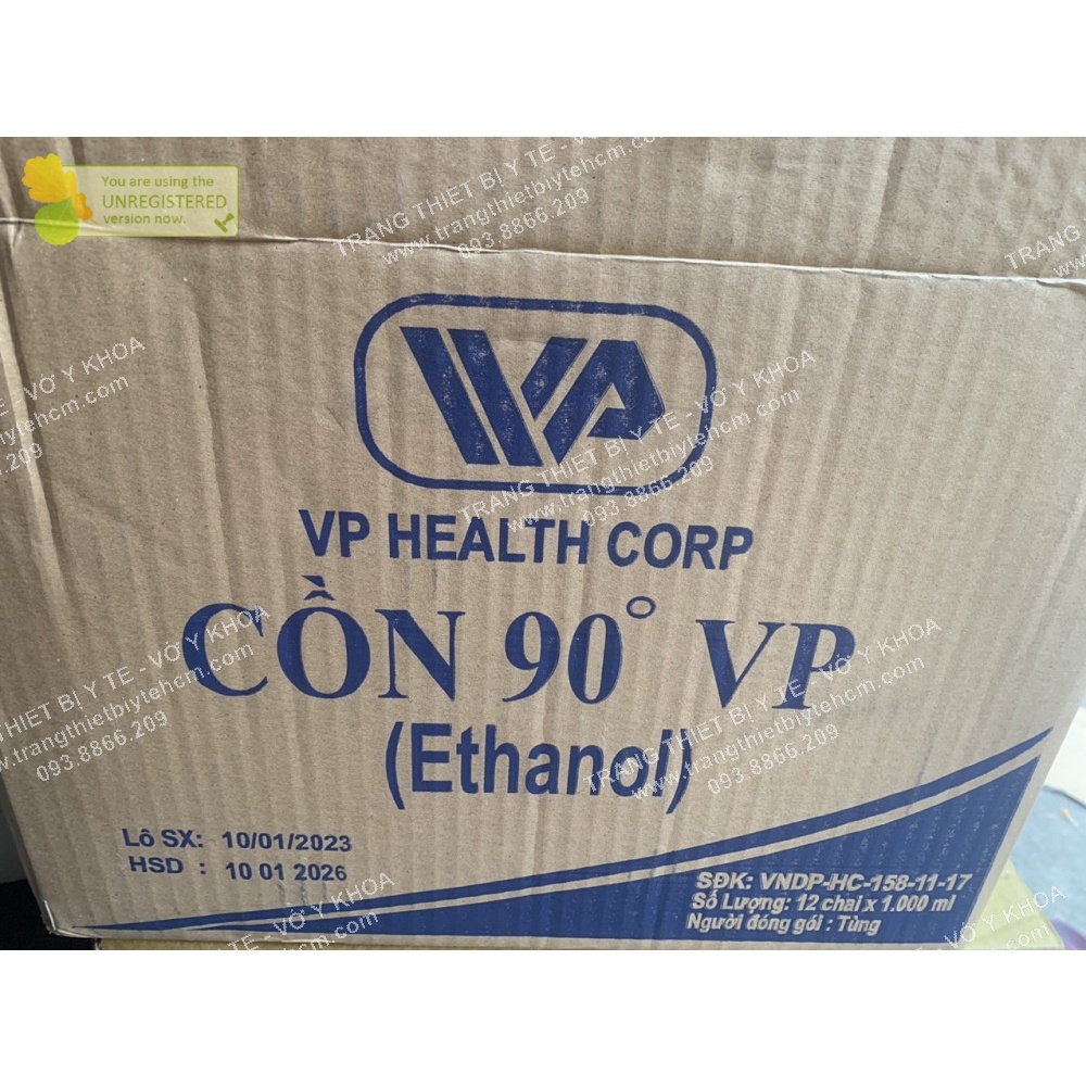 CỒN 90 ĐỘ VP CHAI 1000ml