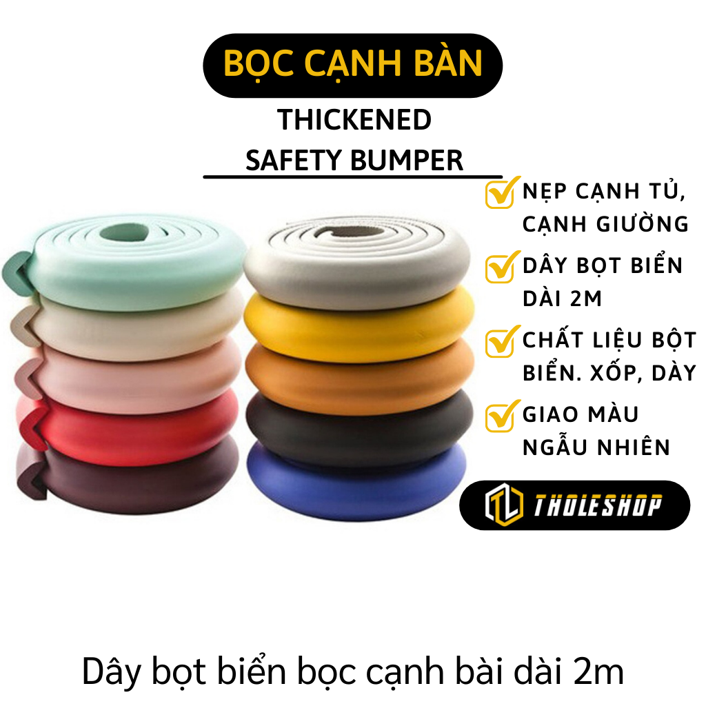 Bọc cạnh bàn - Cuộn xốp bọc cạnh bàn chữ L 2m ( Kèm Keo) - Xốp bọt biển che bịt cạnh bàn, góc bàn, ghế bảo vệ bé kh va chạm