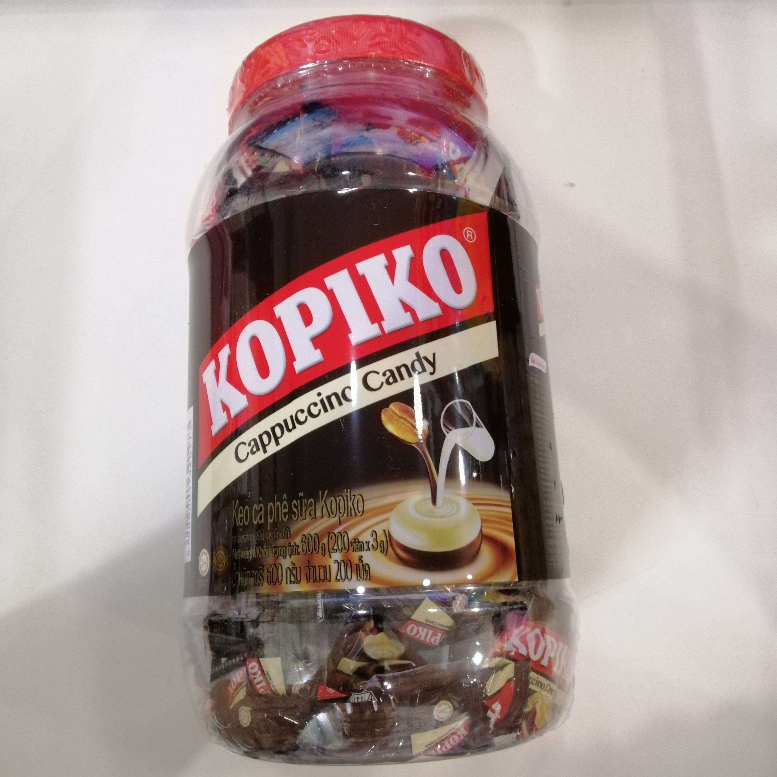 Kẹo Cà Phê Sữa Hủ Kopiko Cappuccino Candy (Hủ 560g)