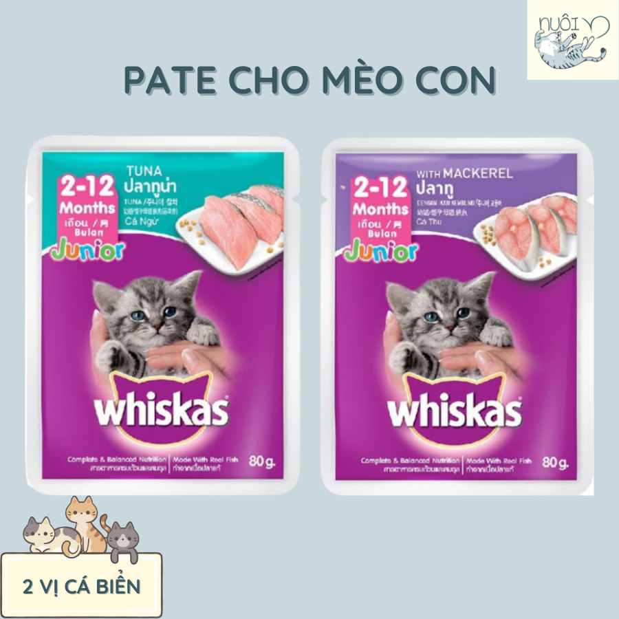 Pate cho mèo con - WHISKAS - Gói 85g