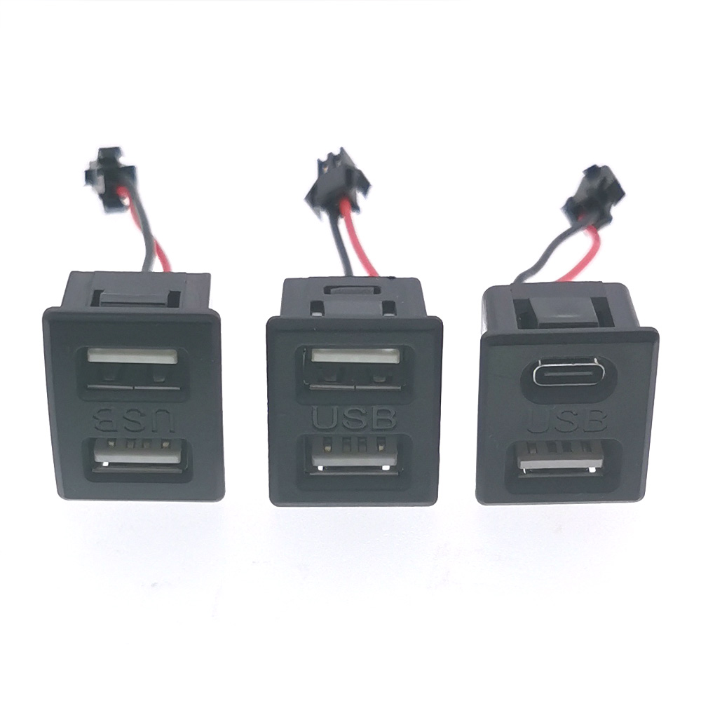 1pcs%20Usb%20Female%20Base%20Type-C%20Double-Layer%20Socket%20Usb%20A%20Type%20C%20Charging%20Socket%20Power%20Socket%20With%20Cable%20Connector%20Buck%20Module%20-%20Image%203