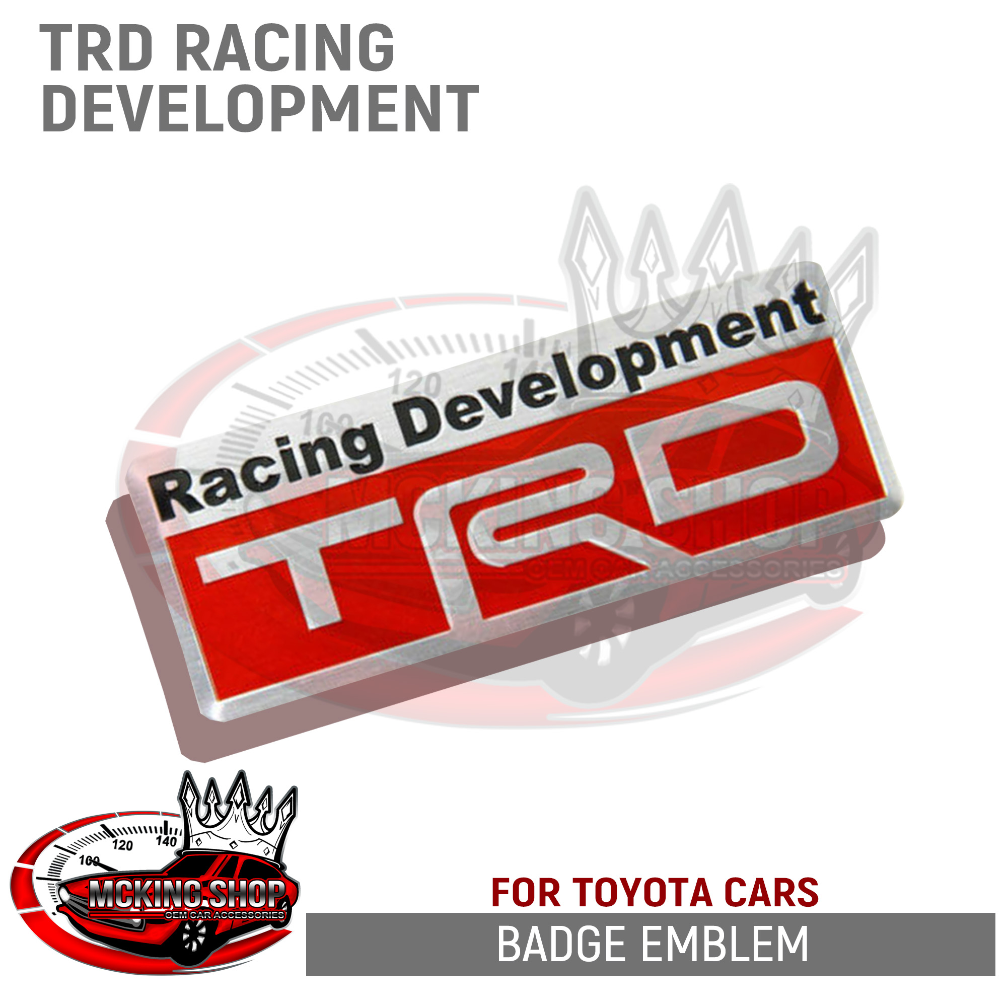 TRD Racing Development Aluminum Badge Emblem (for Toyota Cars) | Lazada PH