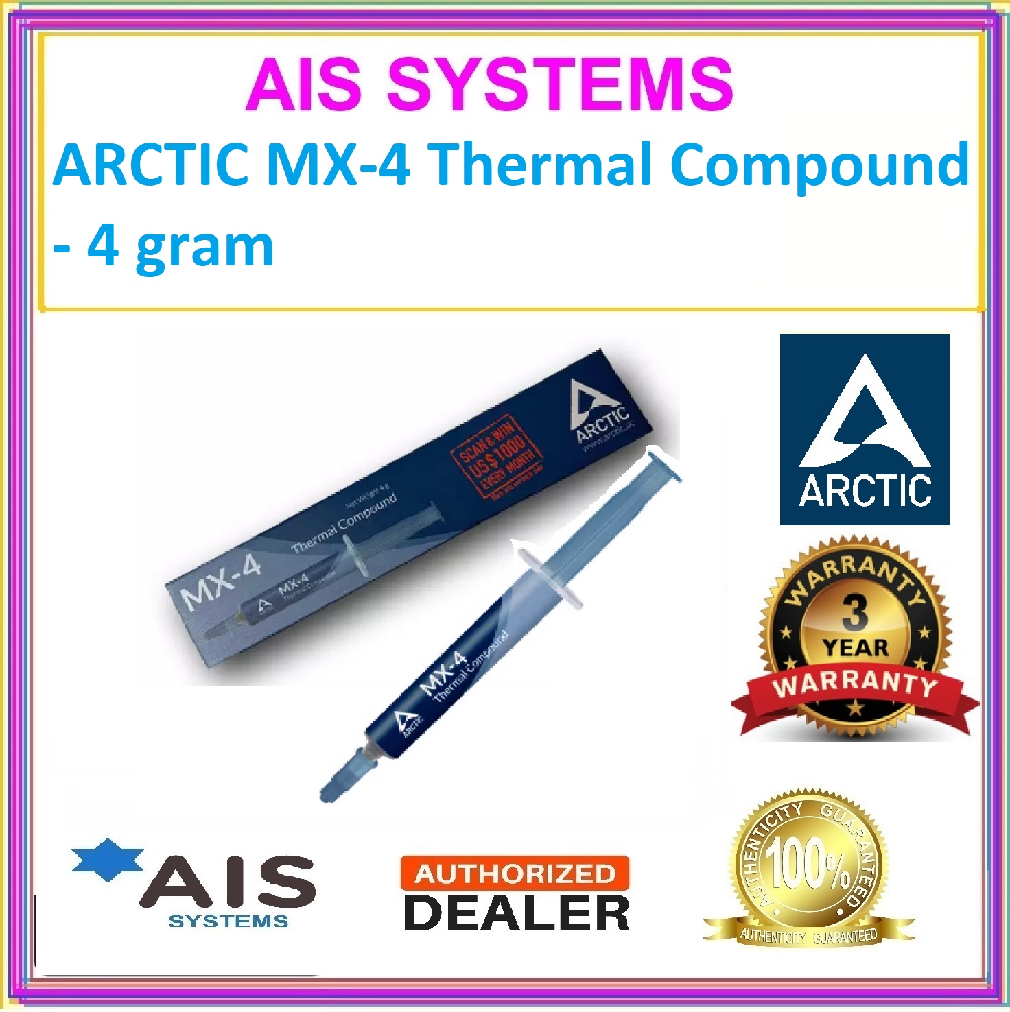 ARCTIC MX 4 Thermal Compound 4 gram, Mx4 Thermal Paste, MX4 Lazada