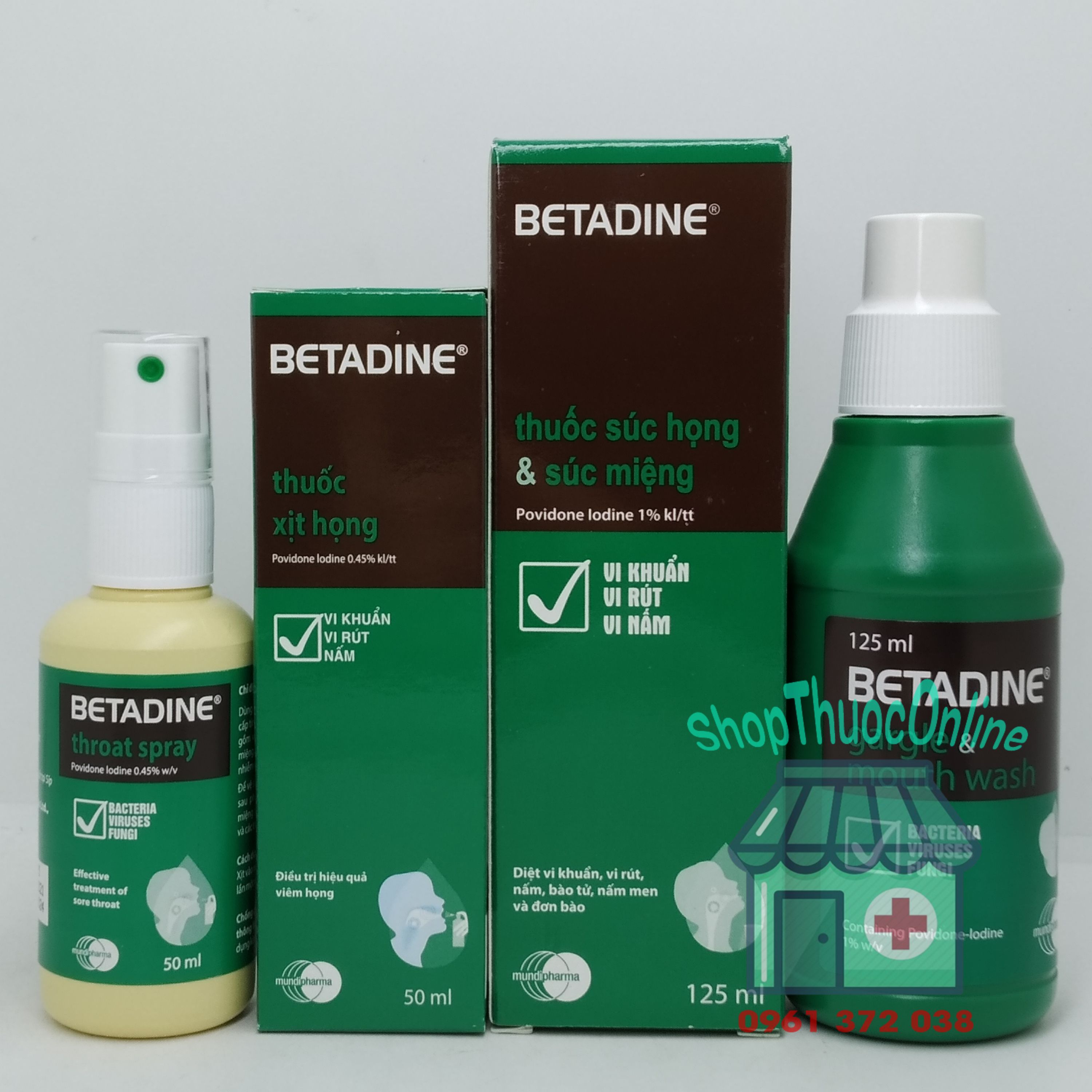 BETADINE chai xịt/súc họng