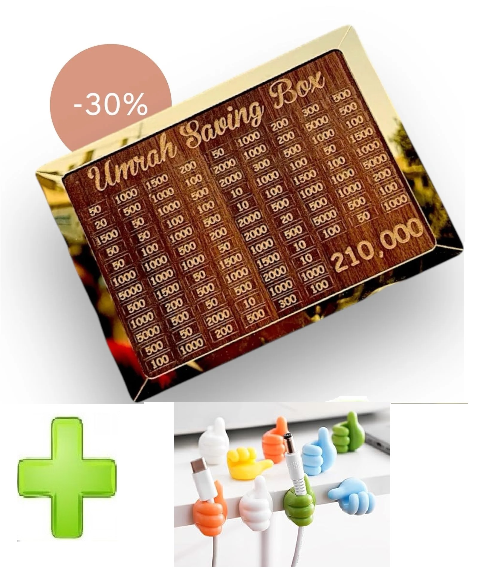 Umrah Saving Box Money Saving Box Wooden Gullak Money Box with