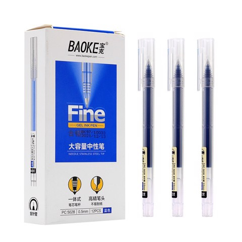 Hộp 12 Bút gel Baoke PC5028 nét 0.5mm