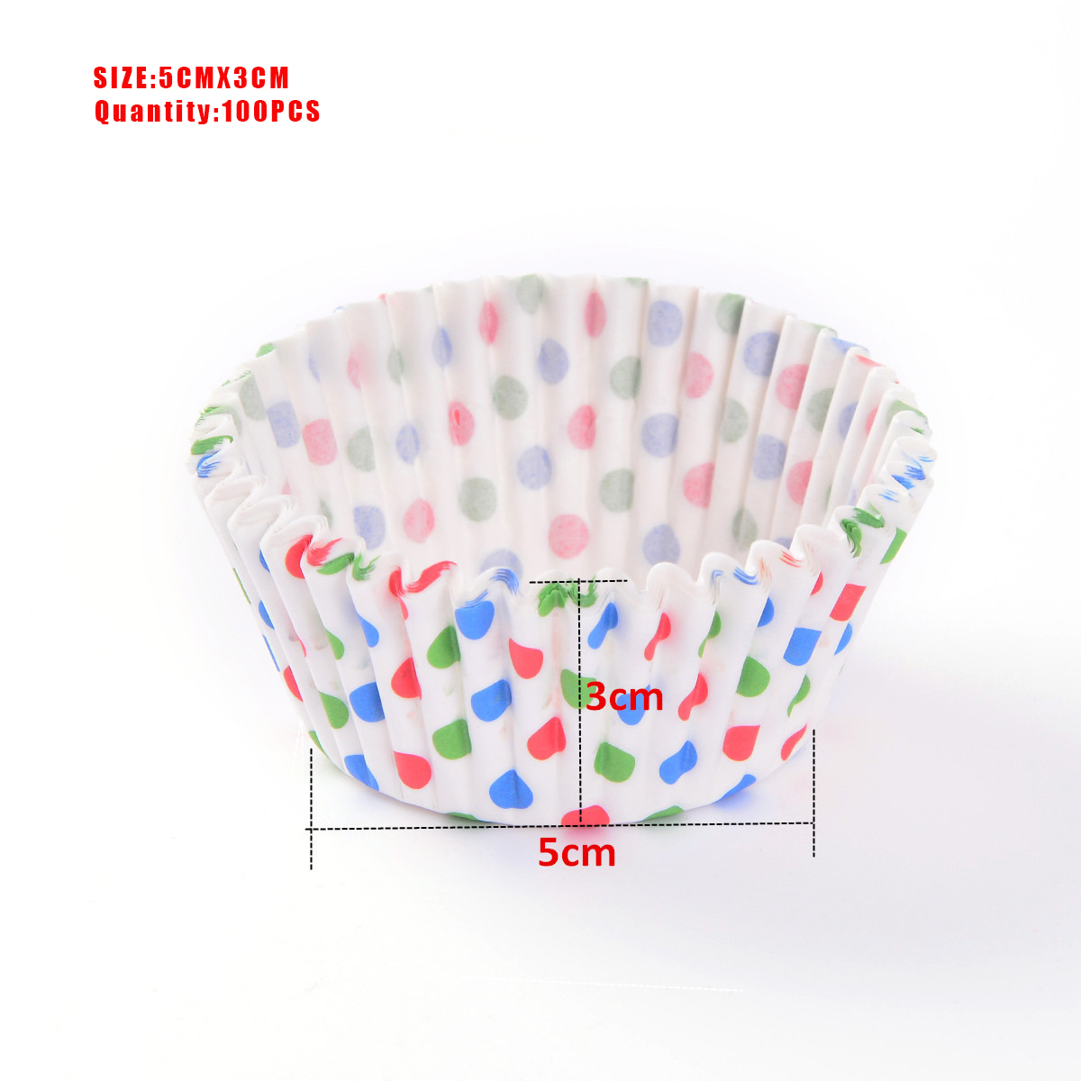 Bộ 100 Khuôn cupcake giấy mềm đáy 5cm ( dùng cho khuôn cỡ to )