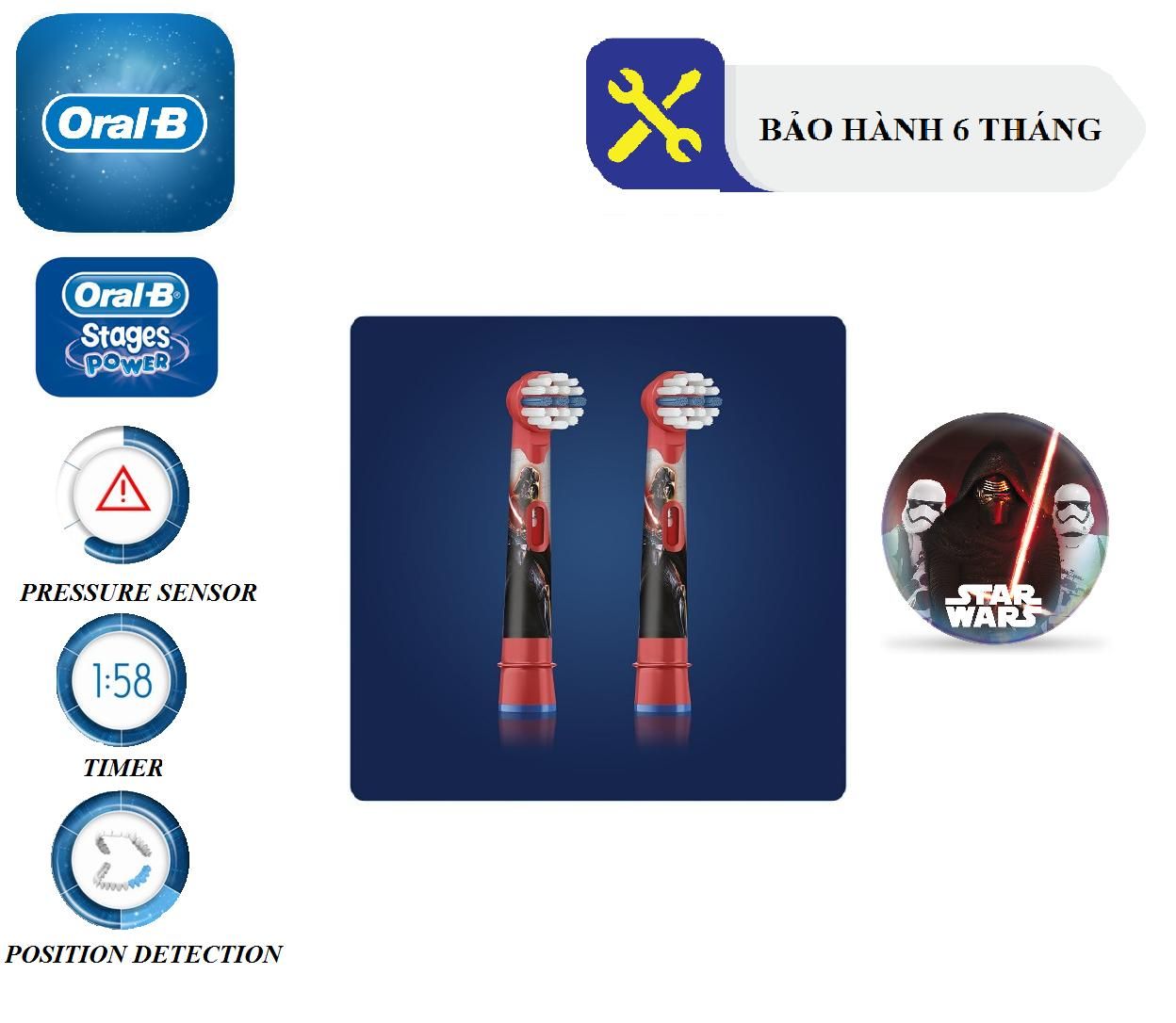 Bàn chải đánh răng điện Oral-B Stages Power cho bé