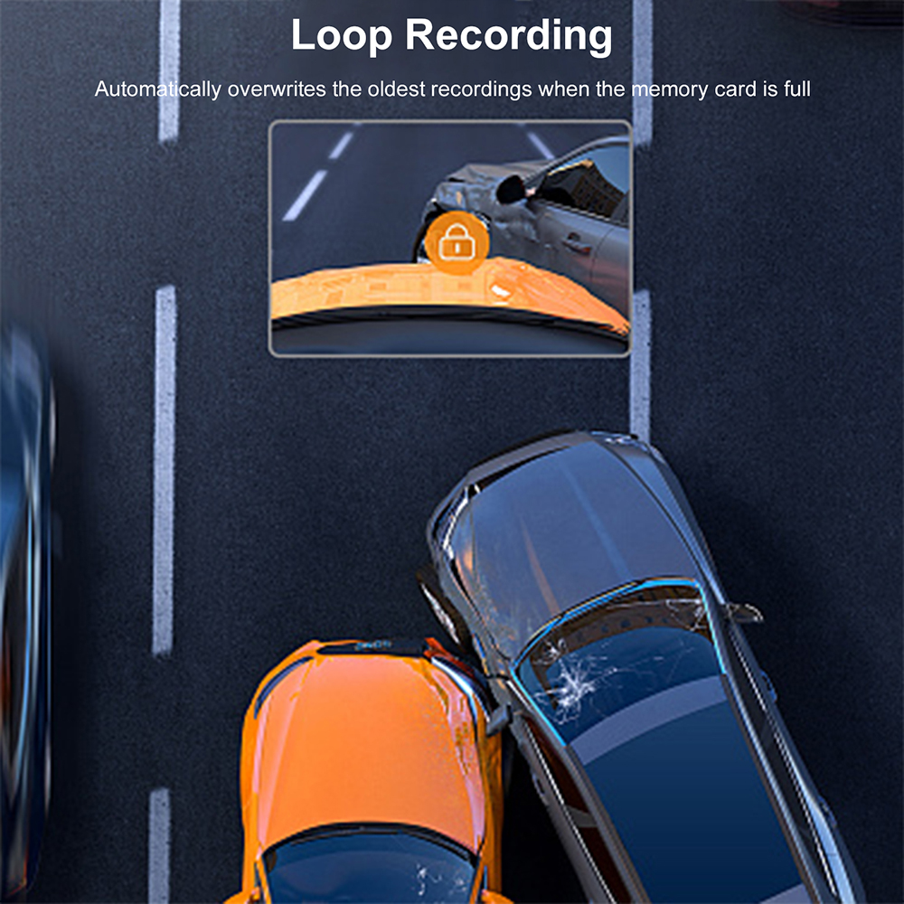 Aumotop Dash Camera with Triple Camera Setup and Night Vision - Front Rear and Inside Recording for Auto Safety