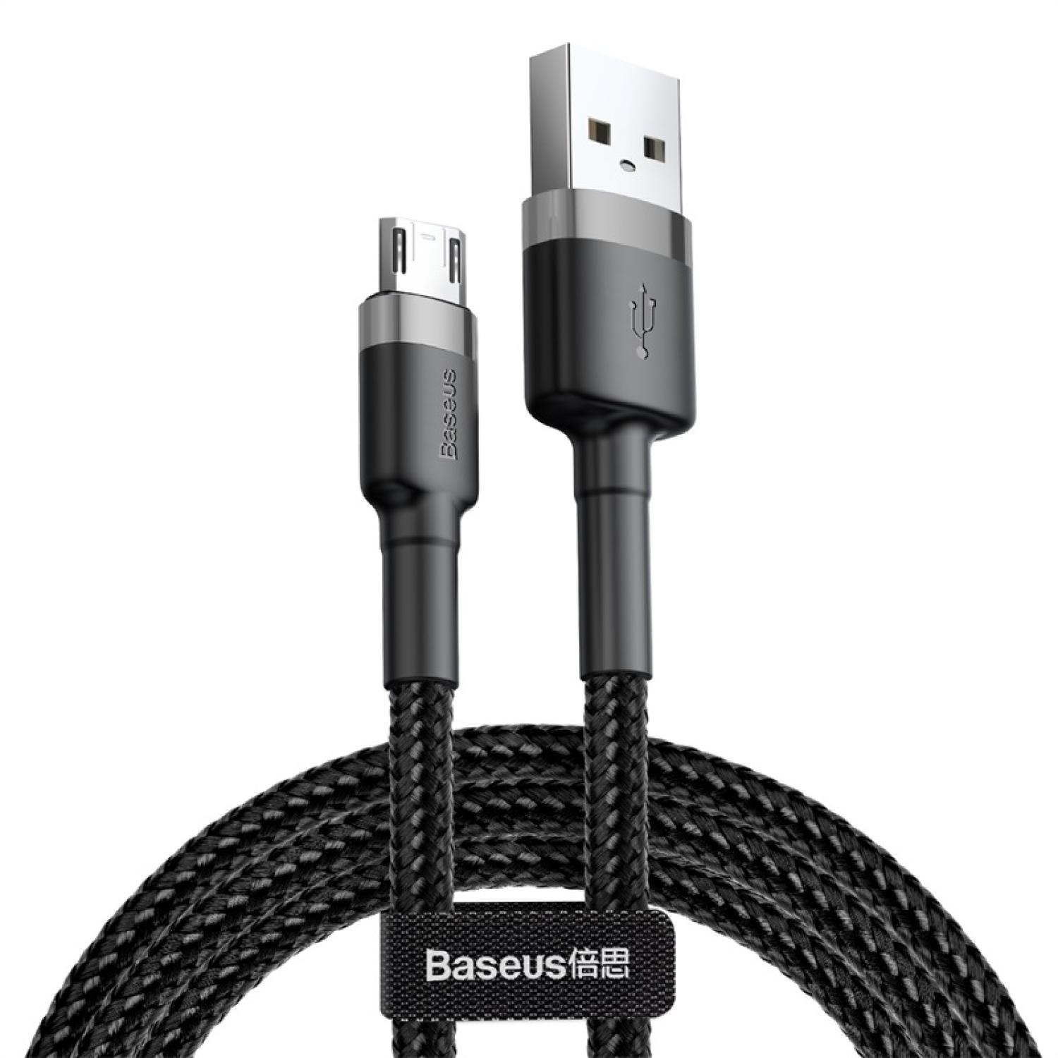 Cáp Sạc Nhanh Baseus Cafule 2.4A USB to Micro | Dây Dù Siêu Bền, Chống Đứt Gãy