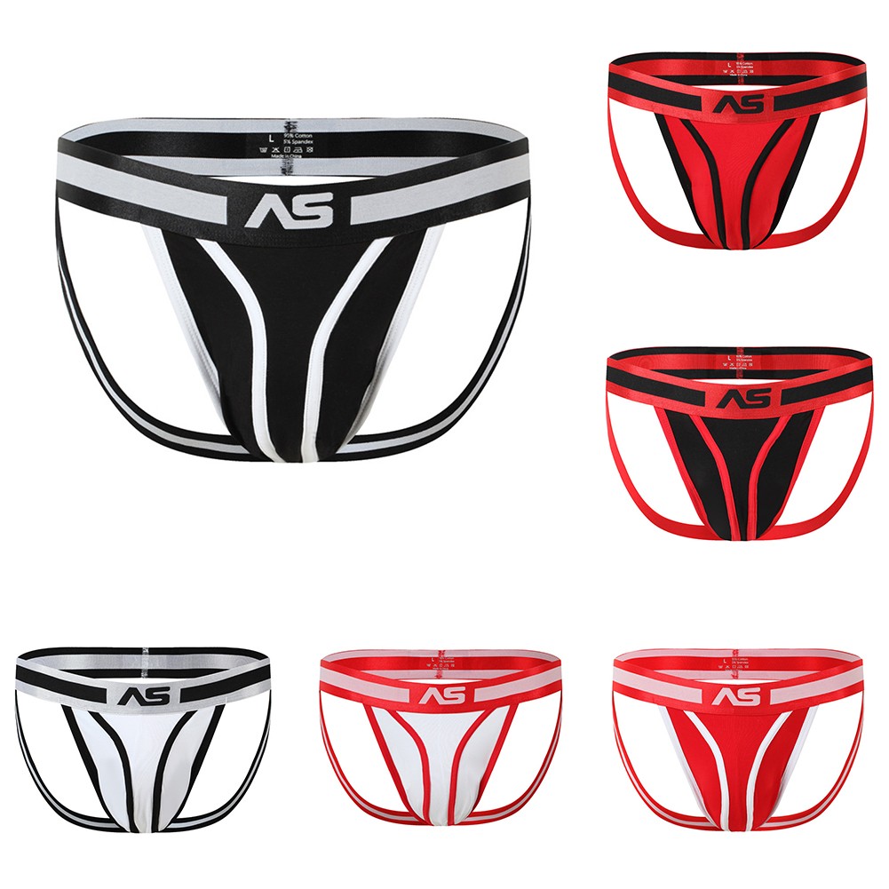 【MOMLOVE】 Breathable Mens Jock Strap Underwear Backless Jockstrap Briefs Male G String