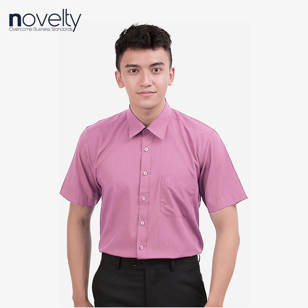 Áo sơ mi nam Novelty ngắn tay vạt bầu Regular fit 171156N