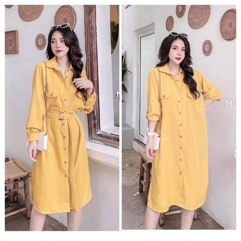 đầm bầu sơ mi -váy bầu thiết kế  sang chảnh cho mẹ bầu và sau sinh