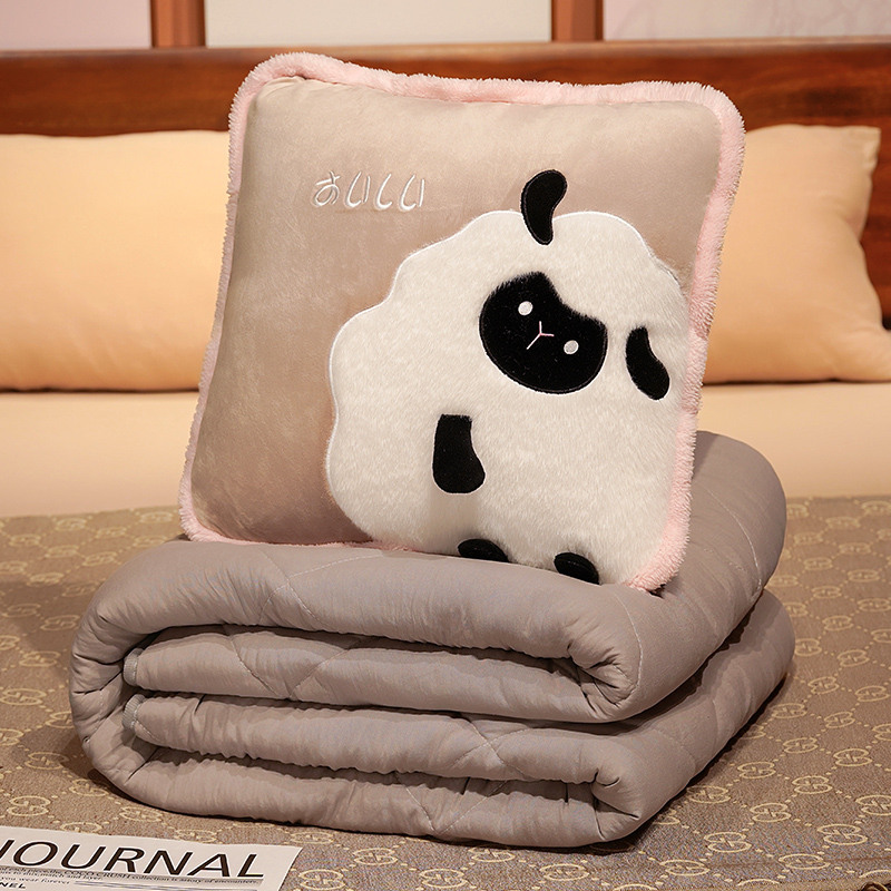 JJT Blanket pillows, dolls, cute animal blanket pillows doll pillow blanket Separate blanket Cute animal shaped stuffed blanket pillow Can be used as souvenirs, hand inserted nano blankets, pillows, blankets, dolls with good quality embroidery, very soft,
