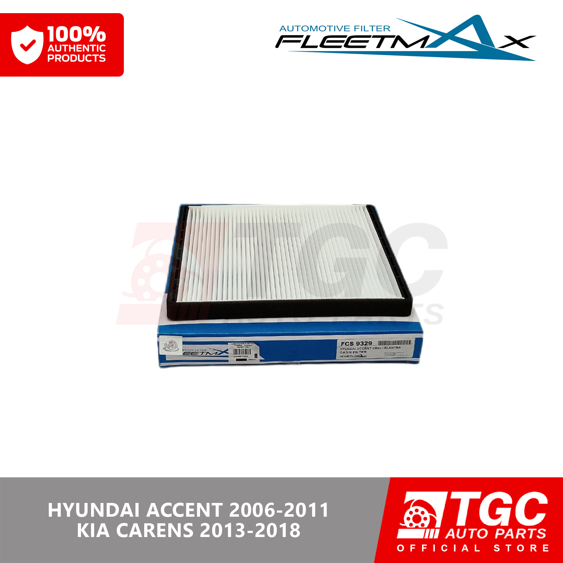Fleetmax Cabin Filter / Aircon Filter Hyundai Accent Elantra Kia Carens ...