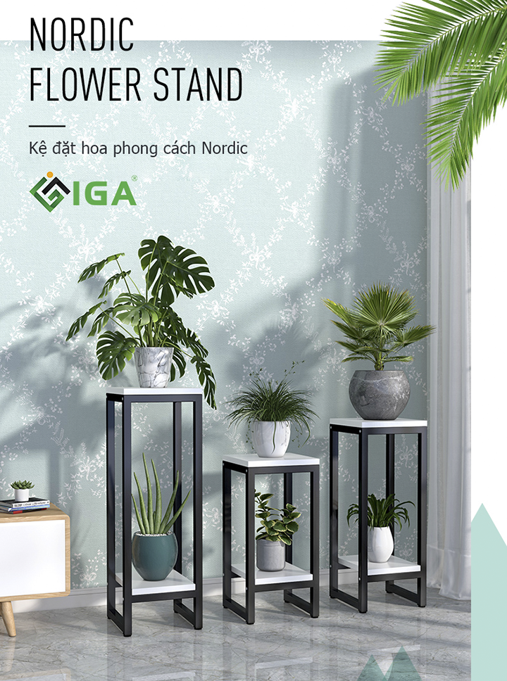 Kệ đê chậu hoa, Kệ sắt đê cây cảnh  - GM48