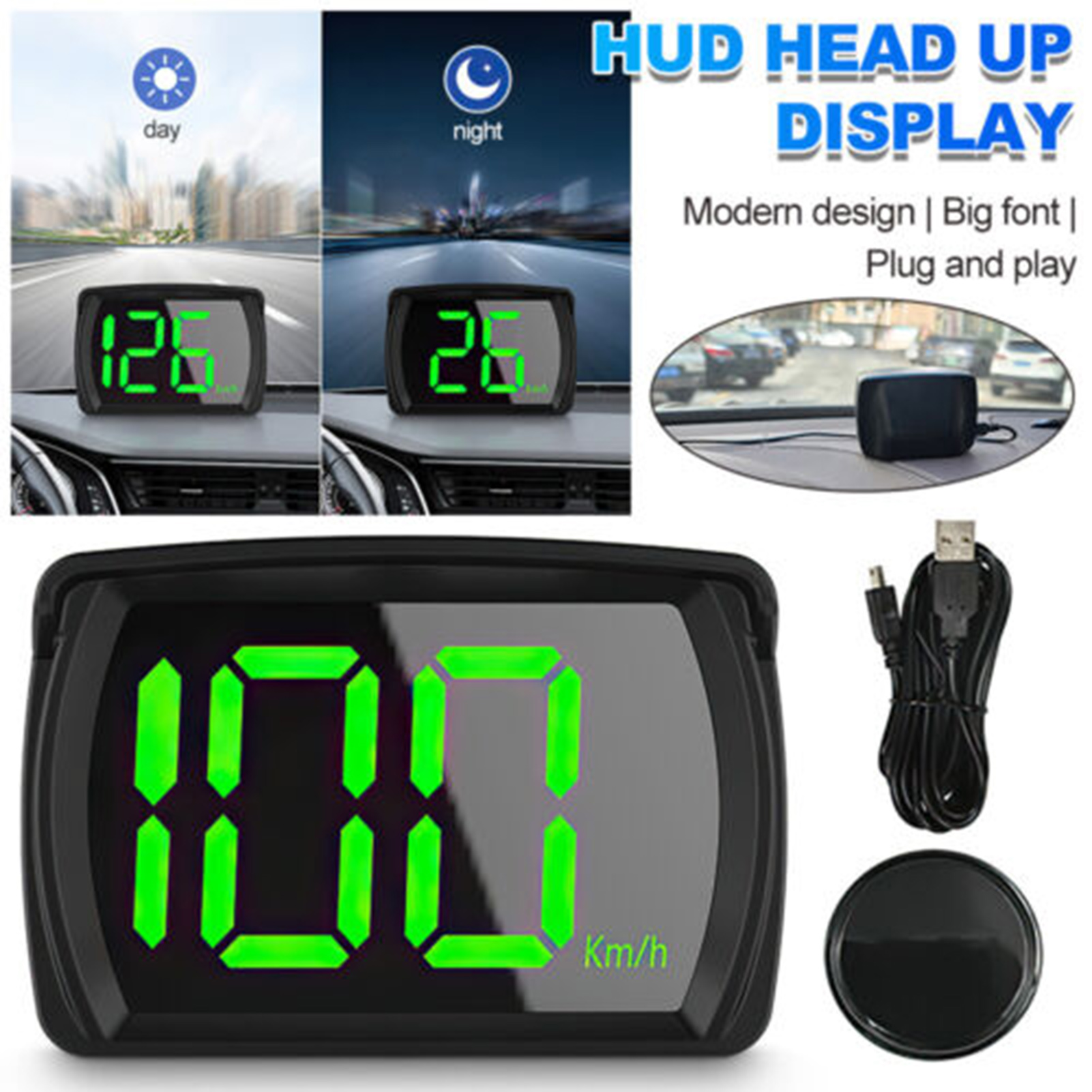 Speedometer Digital Mobil, Speedometer GPS Mobil Dengan Tampilan HUD