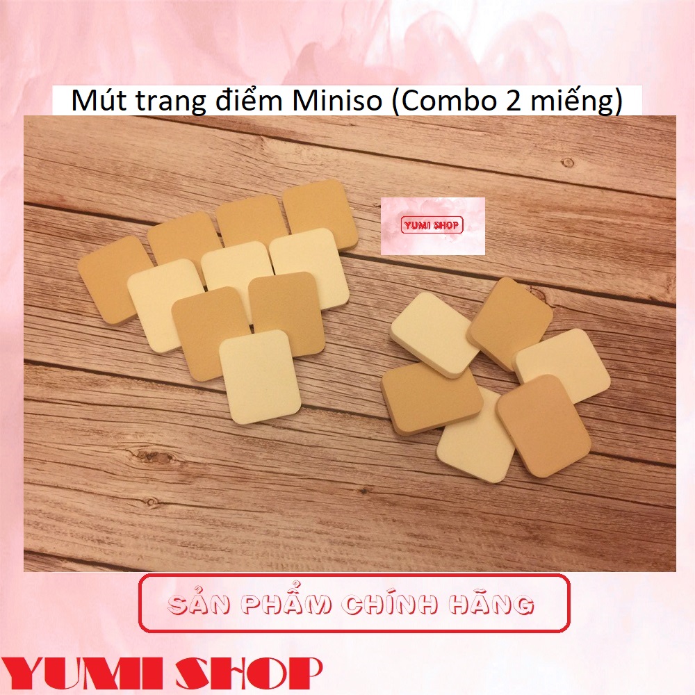 Mút trang điểm Miniso Combo 2 miếng.