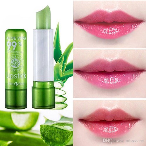 Son gió / son dưỡng môi nha đam lên màu tự nhiên aloe vera 99%