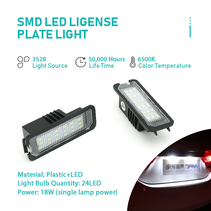 2Pcs Auto Car License Number Plate Lights Lamp for BMW E82 E39 91 E60 E90 E92 E93 E61 E88 E70 E71 E72 M3 M5 X5 X6