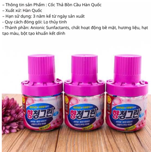 Lọ thả bồn cầu thơm,chất tẩy rửa bồn cầu
