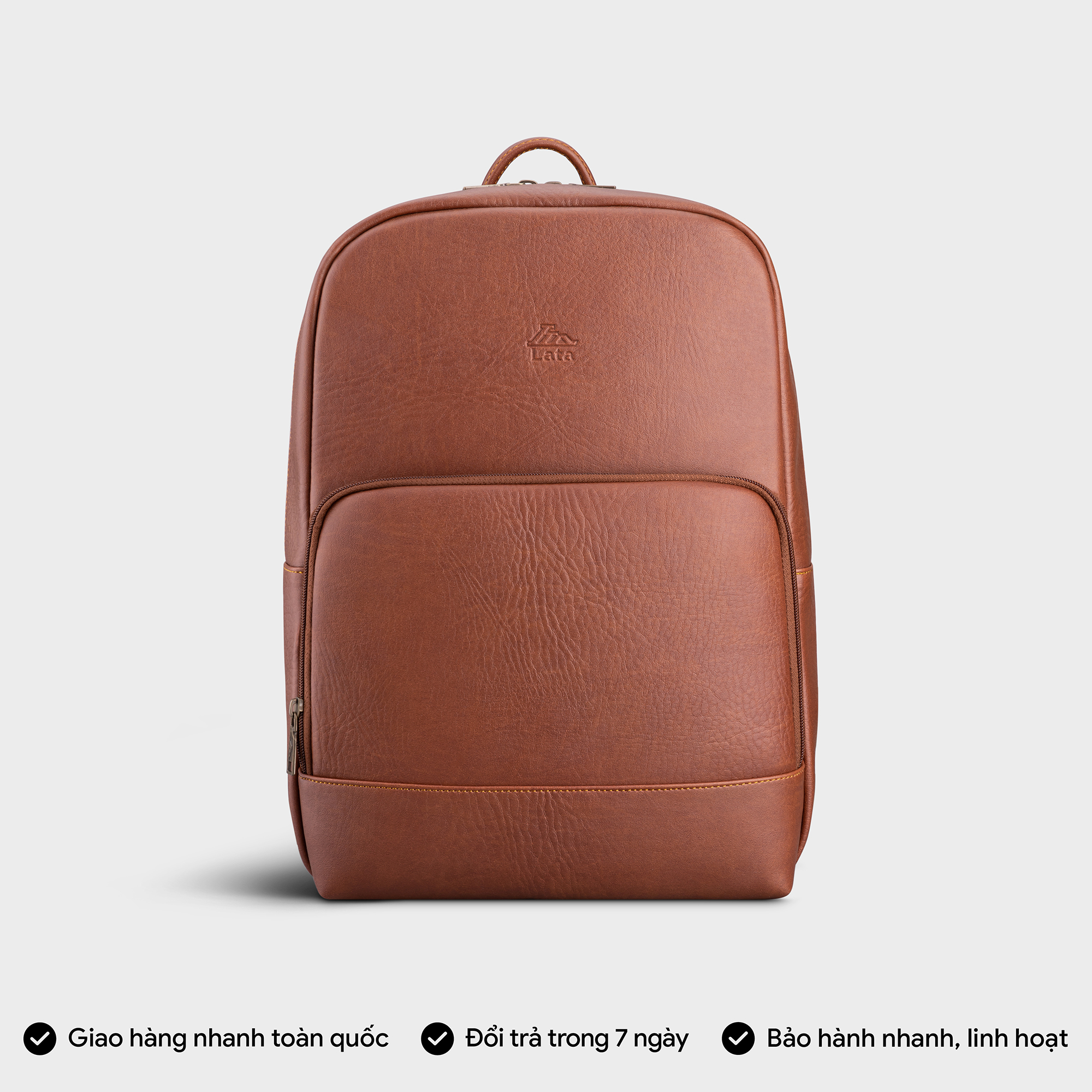 Lata Backpack (Large-Sized Men's Office Fashion - Leather Backpack Bal63)