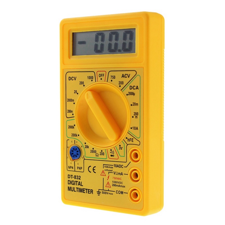 Professional DT832 Digital Multimeter LCD for DC AC Voltmeter Ammeter Ohm Tester