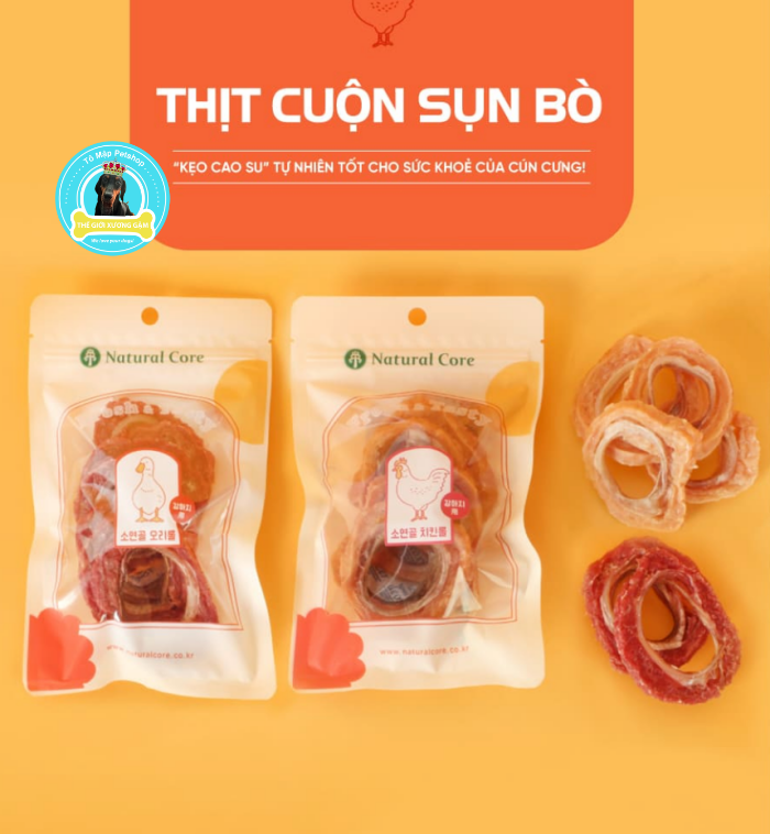 NATURAL CORE SNACK THỊT CUỘN SỤN BÒ 65G