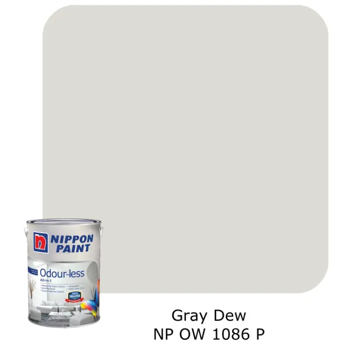 Nippon Paint Odour Less All In 1 Grey Odourless Durable Anti Bacterial And More By Nippon 1l 5l Washable Paint Lazada Singapore