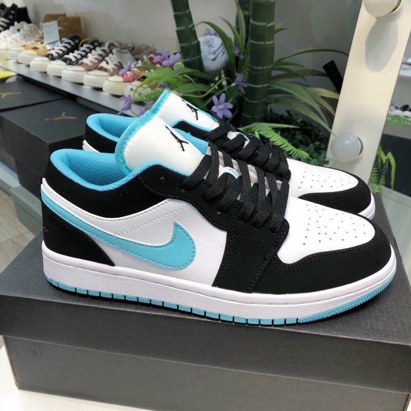 Giày THể Thao Nike Jordan Low Panda Paris Xanh Hồng Toàn Màu Mới JD1 Full sz Nam Nữ 36-43 Bảo hành 6 Tháng