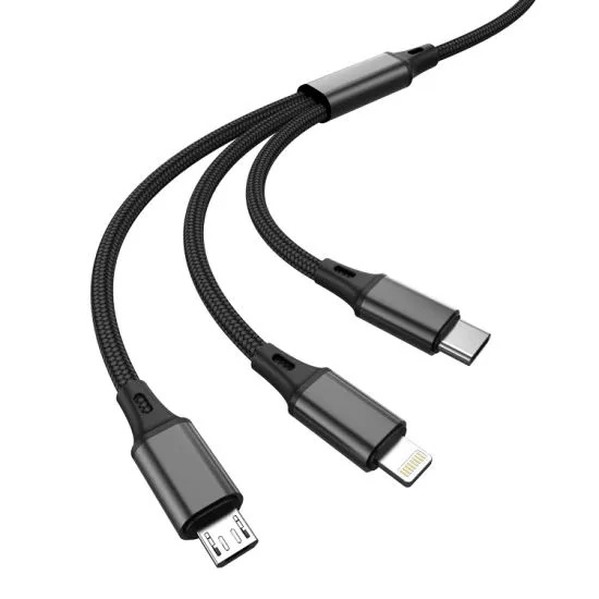 ASPOR%203%20in%201%20Charger%20Cable%20Kevlar%20Nylon%20Braided%203A%20Micro%20USB%20/%20Type%20C%20/%20Lightning%20Fast%20Charging%20Cable%20-%20Image%204