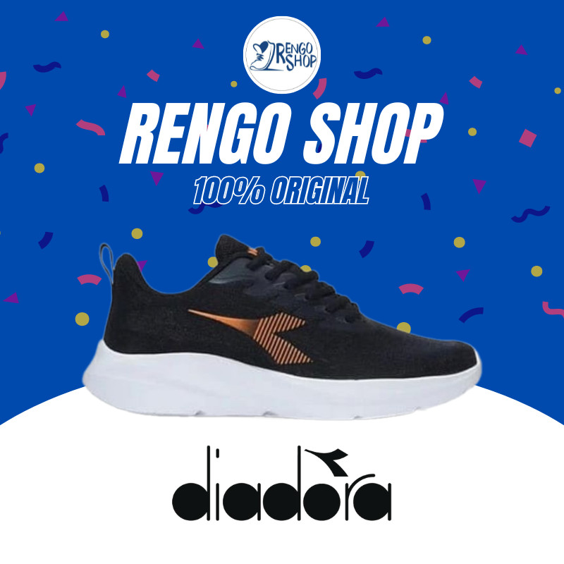 Sepatu Lari Pria Diadora Huge Black Running Lazada Indonesia