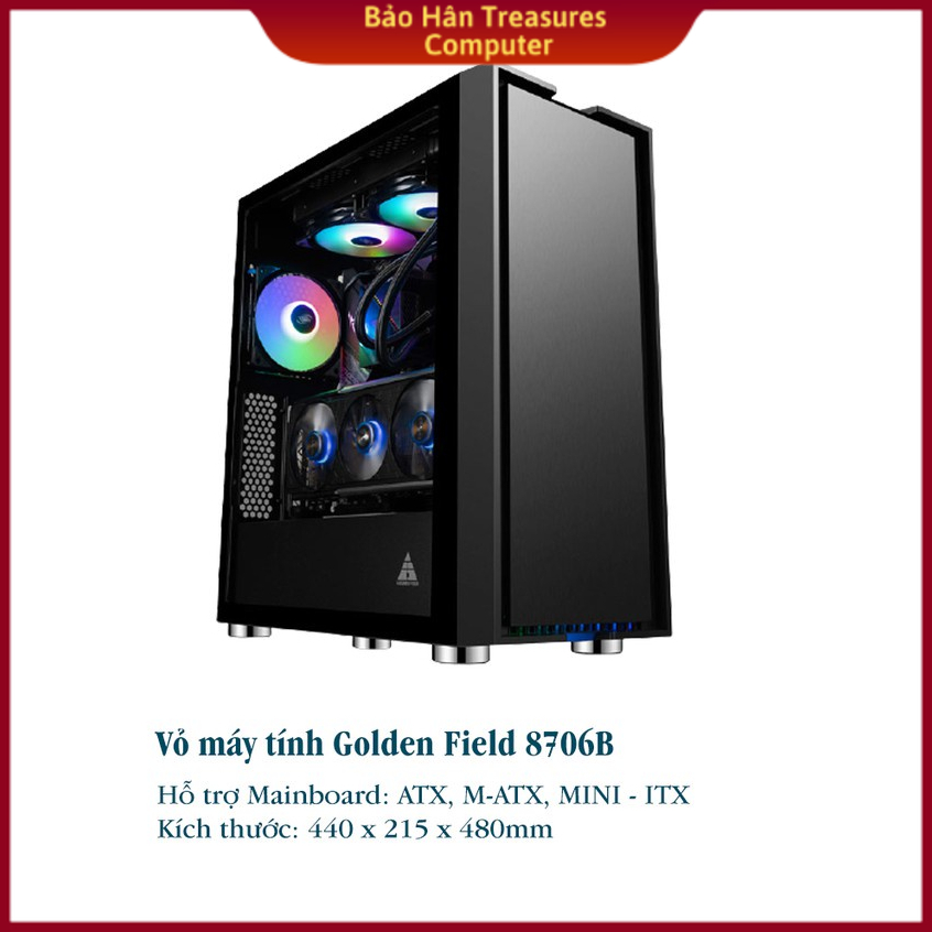 Vỏ case máy tính Golden Field Gaming Magic-B 8706B - Hàng chính hãng
