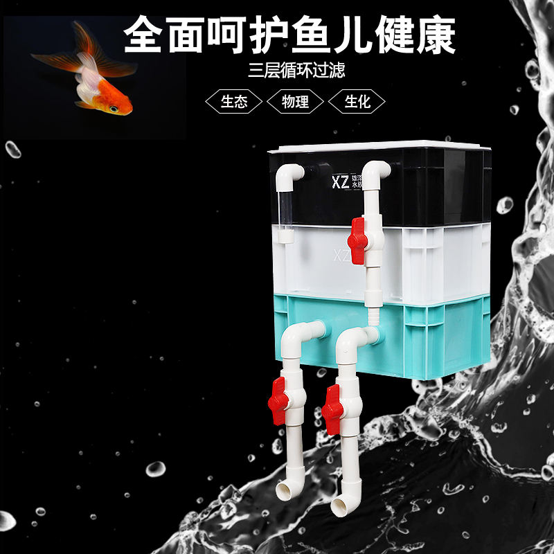 Industrial Style Multi-color Optional Small Transit Finishing Turnover Box Filter Box Trickle Box Fish Tank Fish Pond Upper Filtration System