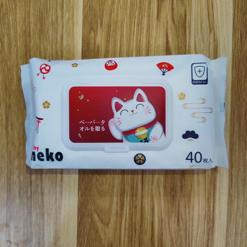 Khăn ướt trẻ em Tiny Neko Bịch 40/100psc