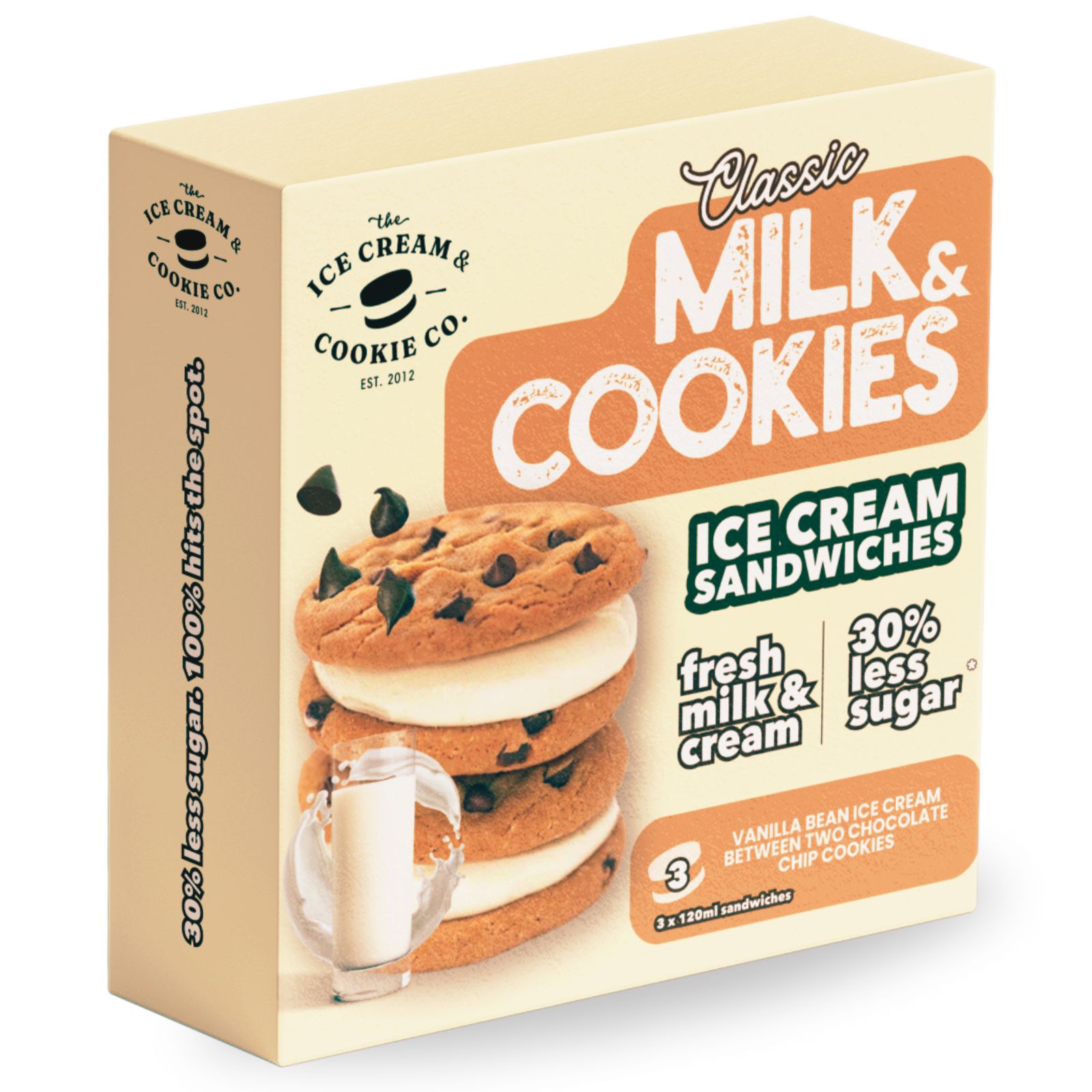 The Ice Cream & Cookie Co. Multipack Milk & Cookies Frozen Lazada