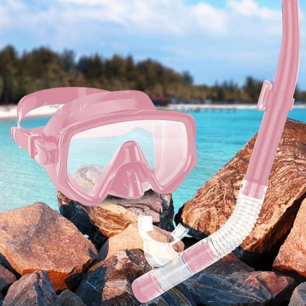 Diving Equipment Swimming Goggles Underwater Snorkeling Anti Fog Waterproof Diving Snorkeling with Breathing Tube Safe Dry Snorkel Set Underwater. 