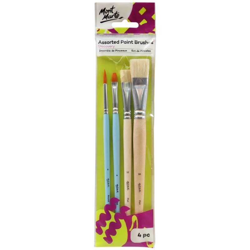 Bộ cọ vẽ màu Acrylic, Màu nước, màu gouche, Sơn dầu Mont Marte