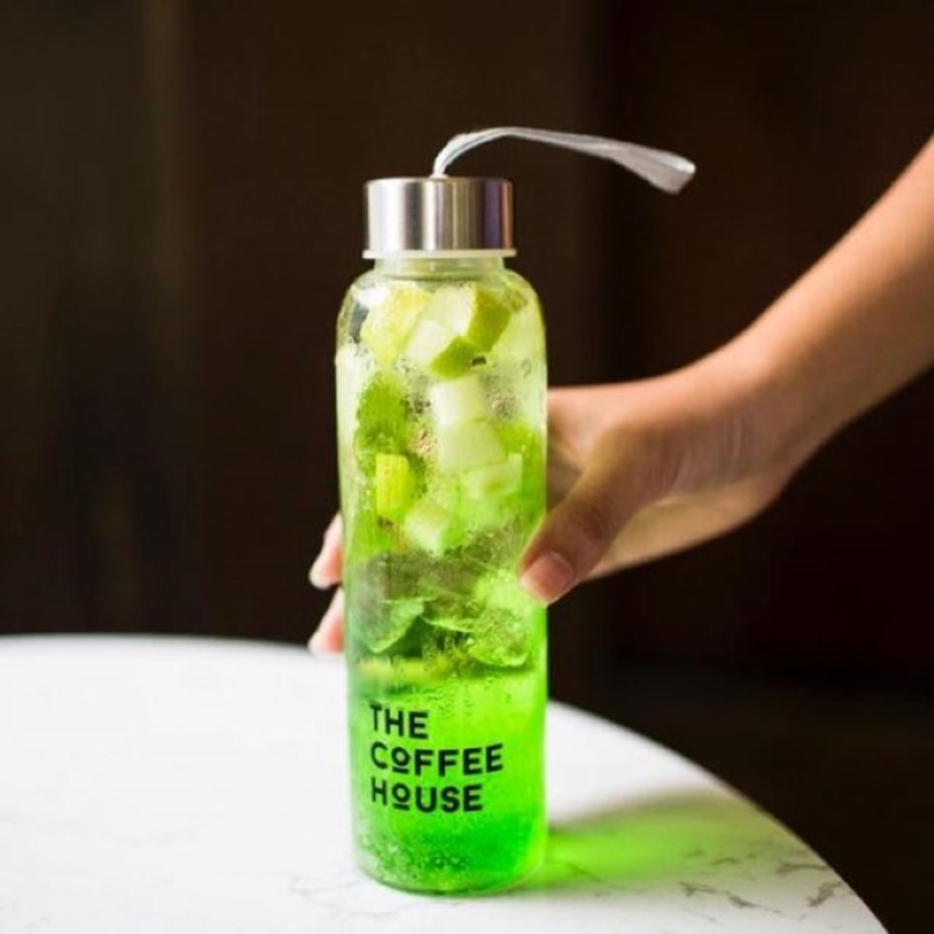 Chai Thủy Tinh Đựng Nước 500ML (combo 5 cái) nắp thiếc có dây treo - Bình Thủy Tinh Đựng Nước - Chai Đựng Trà Sữa - Chai Detox - Chai Đựng Nước Ép