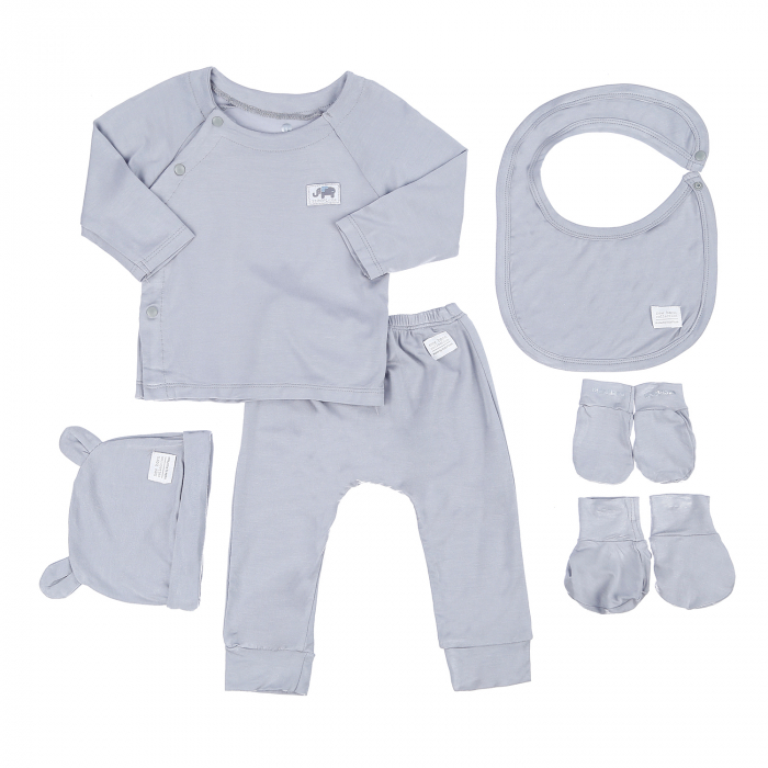 Set đồ sơ sinh combo 6 món bambooM21H (Ghi)
