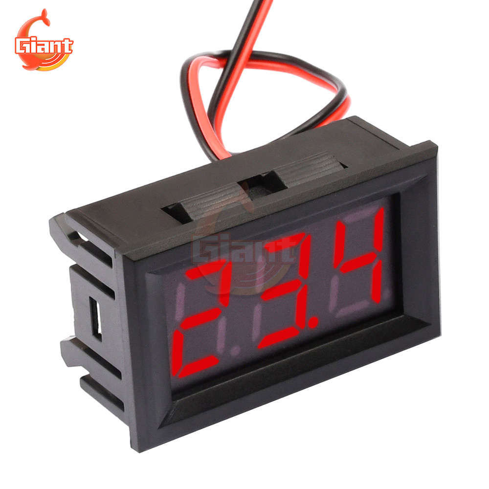 Led Current Panel Meter Connection 0.56 Inch Two-Wire Voltmeter Dc 4.5v To 30v Digital Voltmeter Led ...